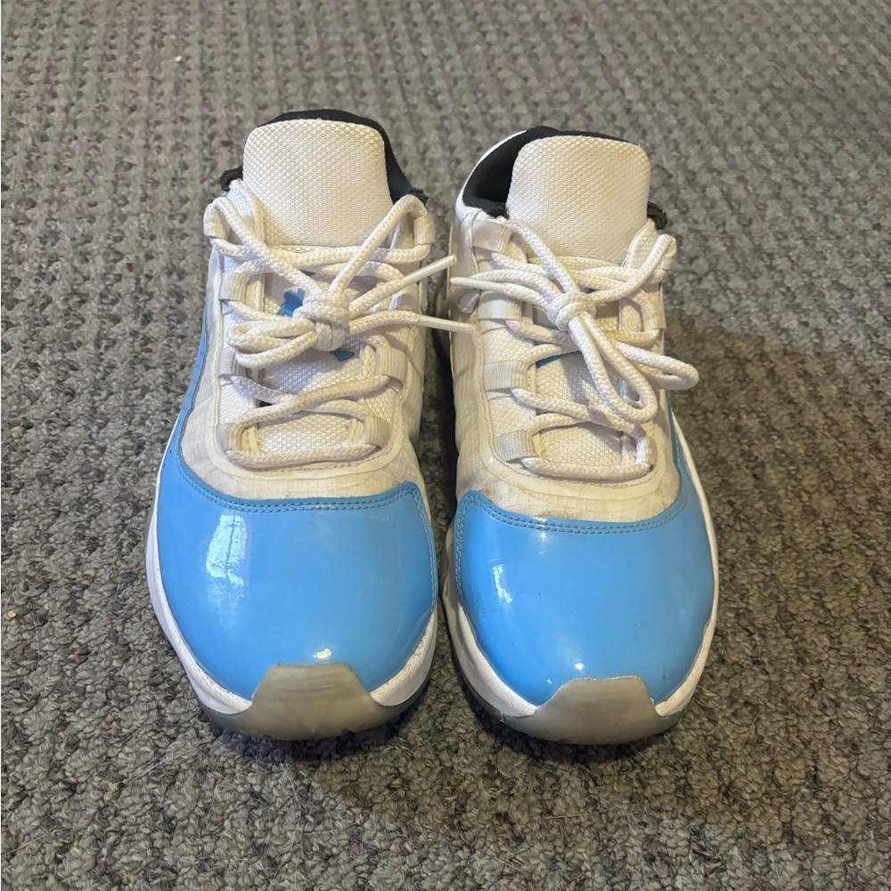 Kids White and Blue Sneakers